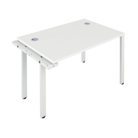 Jemini 1 Person Extension Bench Desk 1400mm x 800mm x 730mm White White 574579 F