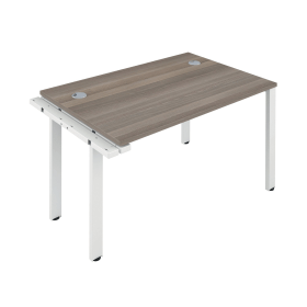 Jemini 1 Person Extension Bench Desk 1600mm x 800mm x 730mm Grey Oak White 574613 F