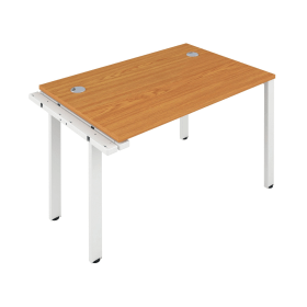 Jemini 1 Person Extension Bench Desk 1600mm x 800mm x 730mm Nova Oak White 574614 F