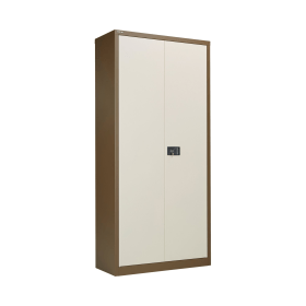 Jemini 2 Door Storage Cupboard Metal 950mm x 420mm x 1960mm Coffee Cream 109291 F