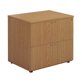 Jemini 2 Drawer Desk Side Filing Cabinet 800mm x 600mm x 730mm Nova Oak 521993 F