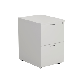 Jemini 2 Drawer Filing Cabinet 464mm x 600mm x 710mm White 493692 F