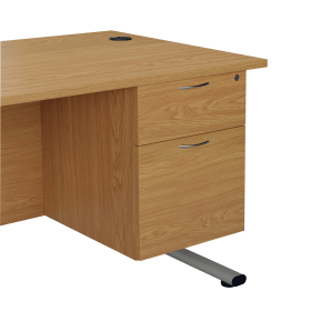 Jemini 2 Drawer Fixed Pedestal 404mm x 500mm x 495mm Beech 521939 F