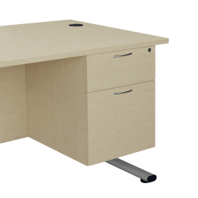 Jemini 2 Drawer Fixed Pedestal 404mm x 500mm x 495mm Maple 521943 F
