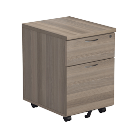 Jemini 2 Drawer Mobile Pedestal 404mmx 500mm x 595mm Grey Oak 536153 F