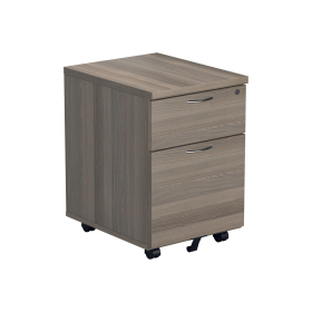Jemini 2 Drawer Mobile Pedestal 404mmx 500mm x 595mm Grey Oak 808280 F