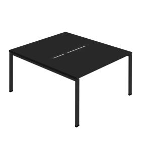 Jemini 2 Person Bench Desk 1200mm x 1600mm x 730mm Black KF800585 F