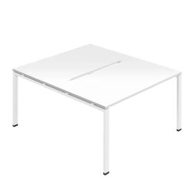 Jemini 2 Person Bench Desk 1200mm x 1600mm x 730mm White KF800598 F