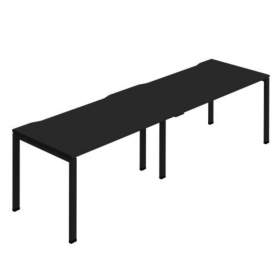 Jemini 2 Person Bench Desk 1200x800x730mm Black 2 Pack KF800436 F