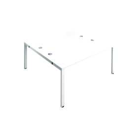 Jemini 2 Person Bench Desk 1400mm x 1600mm x 730mm White White 574591 F