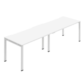 Jemini 2 Person Bench Desk 1400x800x730mm White KF800464 F