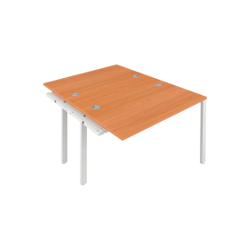 Jemini 2 Person Extension Bench Desk 1200mm x 1600mm x730mm Beech White 574546 F