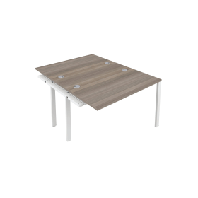 Jemini 2 Person Extension Bench Desk 1600mm x 1600mm x 730mm Grey Oak 574619 F