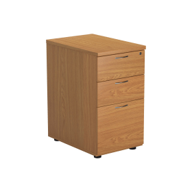 Jemini 3 Drawer Desk High Pedestal 404mm x 600mm x 730mm Nova Oak 574290 F
