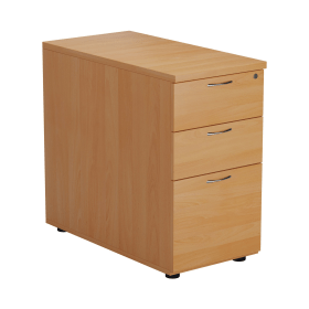 Jemini 3 Drawer Desk High Pedestal 404mm x 800mm x 730mm Beech 521925 F