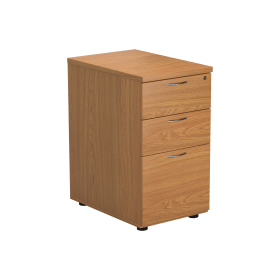 Jemini 3 Drawer Desk High Pedestal 404mm x 800mm x 730mm Nova Oak 521930 F