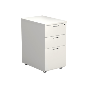 Jemini 3 Drawer Desk High Pedestal 404mm x 800mm x 730mm White 795181 F