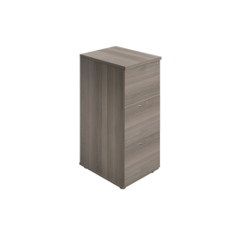 Jemini 3 Drawer Filing Cabinet 464mm x 600mm x 1030mm Grey Oak 576422 F