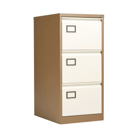 Jemini 3 Drawer Filing Cabinet 470mm x 622mm x 1016mm Coffee Cream 116630 F