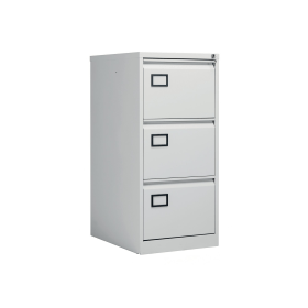 Jemini 3 Drawer Filing Cabinet 470mm x 622mm x 1016mm Light Grey 127253 F