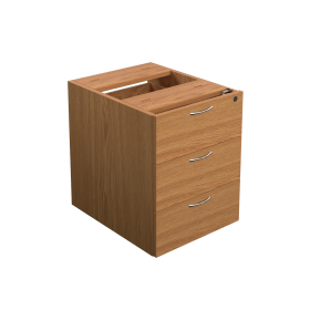 Jemini 3 Drawer Fixed Pedestal 400mm x 500mm x 495mm Nova Oak 521951 F