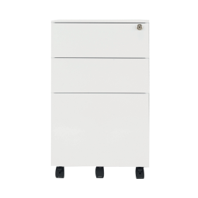 Jemini 3 Drawer Mobile Pedestal Steel 300mm x 470mm x 615mm White 447922 F
