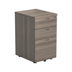 Jemini 3 Drawer Under Desk Pedestal 404mm x 500mm x 690mm Grey Oak 808296 F