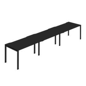 Jemini 3 Person Bench Desk 1400x800x730mm Black KF800402 F