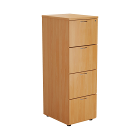 Jemini 4 Drawer Filing Cabinet 464mm x 600mm x 1365mm Beech 574278 F