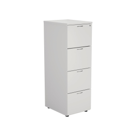 Jemini 4 Drawer Filing Cabinet 464mm x 600mm x 1365mm White 493693 F
