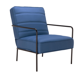 Jemini Atlas Reception Wire Frame Armchair 620mm x 880mm x 830mm Navy 848287 F