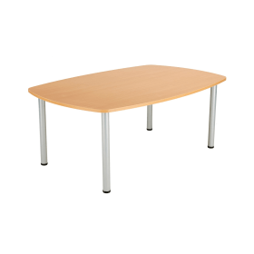 Jemini Boardroom Table 1800x1200x730mm Beech Silver KF816500 577408 F
