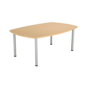 Jemini Boardroom Table 1800x1200x730mm Nova Oak Silver KF816517 577409 F
