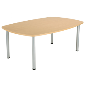 Jemini Boardroom Table Pole Leg 1800x1200x730mm Nova Oak KF821847 776514 F