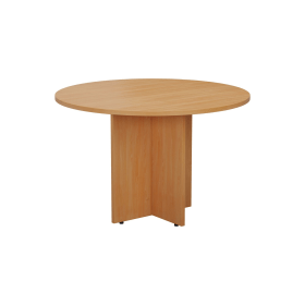 Jemini Circular Meeting Table 1100mm x 1100mm x 730mm Beech 521824 F