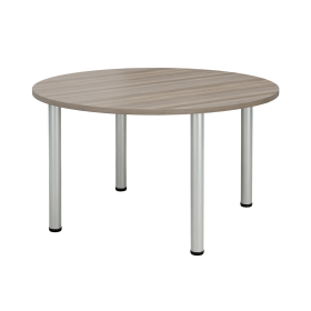 Jemini Circular Meeting Table 1200mm x 1200mm x 730mm Grey Oak 533997 F