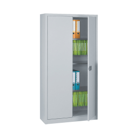 Jemini Contract Cupboard Steel 3 Shelves 914mm x 400mm x 1806mm Goose Grey 127187 F
