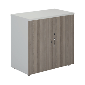 Jemini Cupboard 800mm x 450mm x 800mm White Grey Oak 576546 F