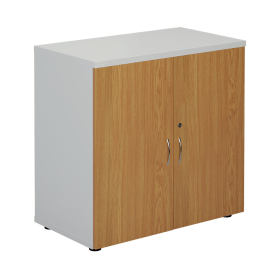Jemini Cupboard 800mm x 450mm x 800mm White Nova Oak 576548 F