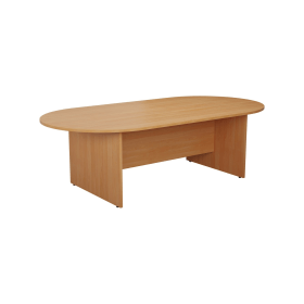 Jemini D End Meeting Table 1800mm x 1000mm x 730mm Beech 577832 F
