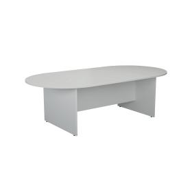Jemini D End Meeting Table 2400mm x 1200mm x 730mm White 533958 F