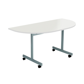 Jemini D End Tilt Table 1400mm x 700mm x 720mm White Silver 554730 F