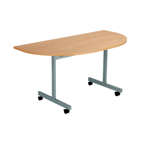 Jemini D End Tilt Table 1400mm x 800mm x 720mm Beech Silver 610370 F