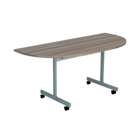 Jemini D End Tilt Table 1600mm x 800mm x 720mm Grey Oak Silver 542440 F