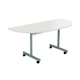 Jemini D End Tilt Table 1600mm x 800mm x 720mm White Silver 542443 F