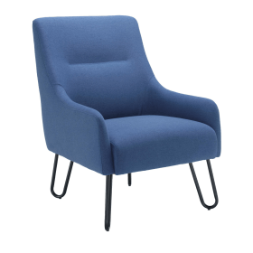 Jemini Daveen Reception Wire Frame Armchair 650mm x 800mm x 860mm Navy 848290 F