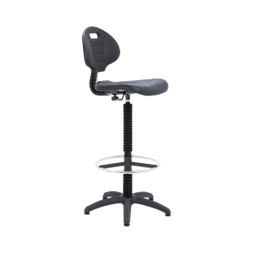 Jemini Draughtsman Chair 600mm x 600mm x 1090 1220mm Black 114127 F