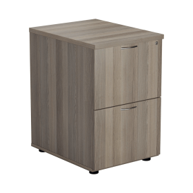 Jemini Essentials 2 Drawer Filing Cabinet 464mm x 600mm x 710mm Grey Oak 808301 F