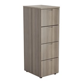 Jemini Essentials 4 Drawer Filing Cabinet 464mm x 600mm x 1365mm Grey Oak 808299 F
