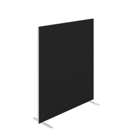 Jemini Floor Standing Screen 1400mm x 25mm x 1600mm Black KF90497 F